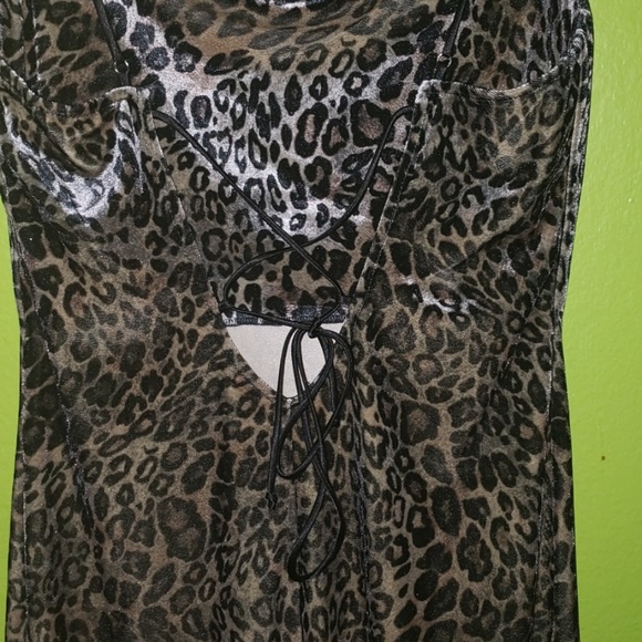 Velvet Animal Print Dress - Picture 4 of 4